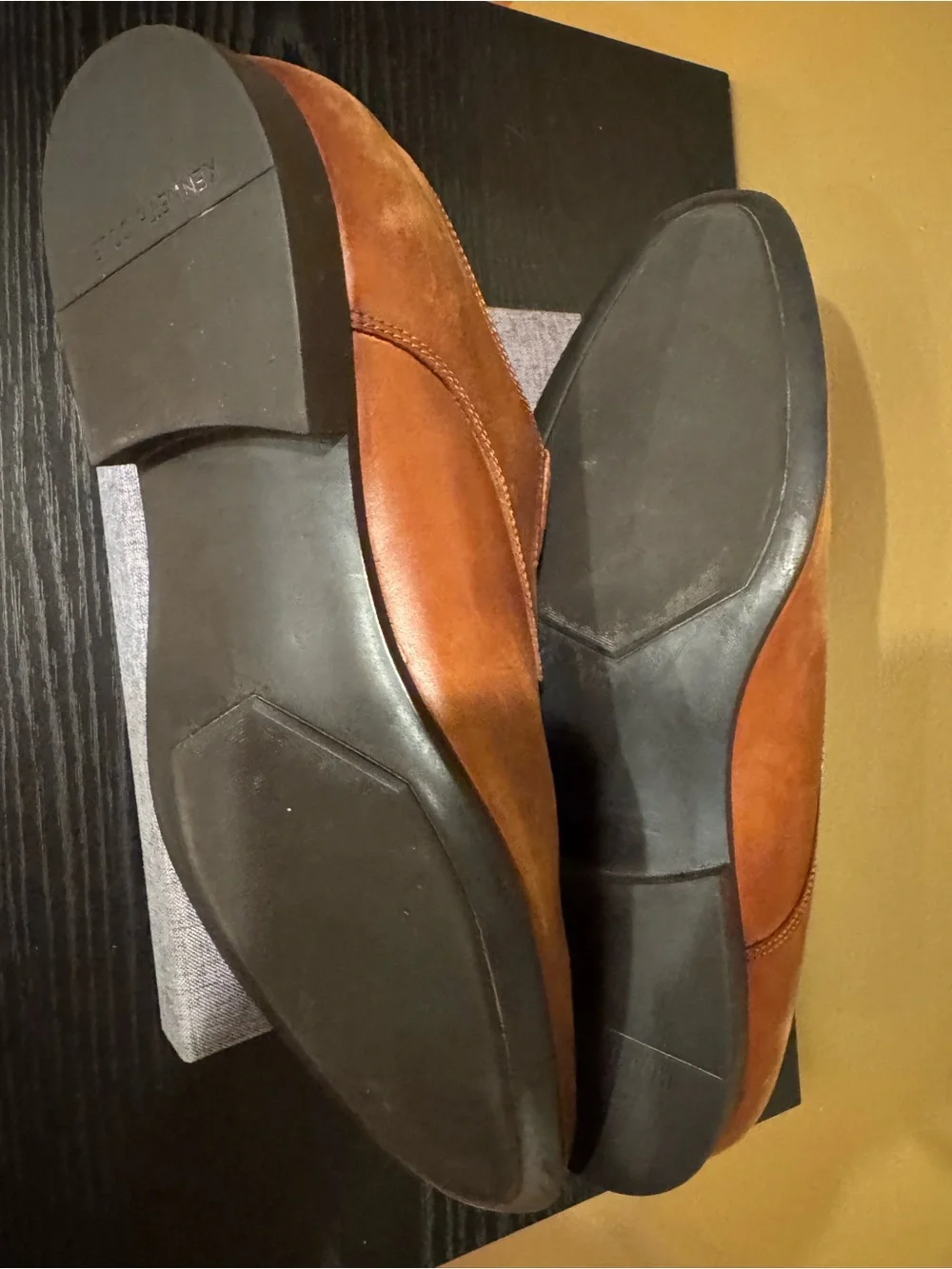 Kenneth Cole Men's Cognac Brown Leather Derby Shoes